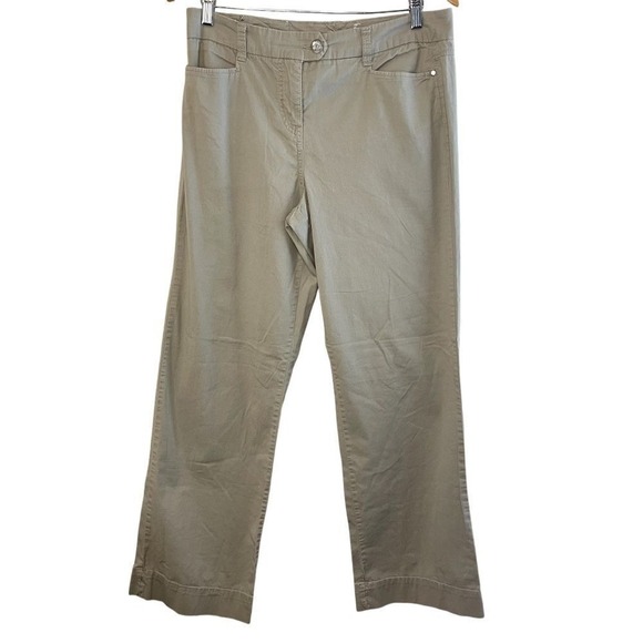 STYLE‎ & CO PREMIUM Vintage Wide Leg Embellished Khakis - Picture 1 of 8